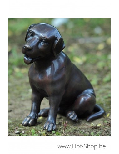 Kleine labrador - bronzen beeld (GA0678BR-B)
