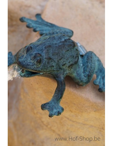 Kleine kikker fontein - bronzen beeld (GA0997BR-V-F)