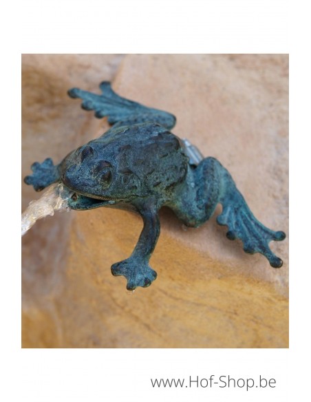 Kleine kikker fontein - bronzen beeld (GA0997BR-V-F)
