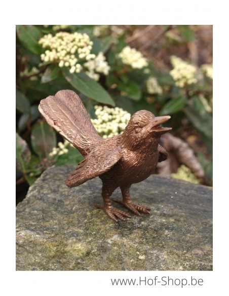 Vogel met gespreide vleugels - bronzen beeld (GA1089BR-B)