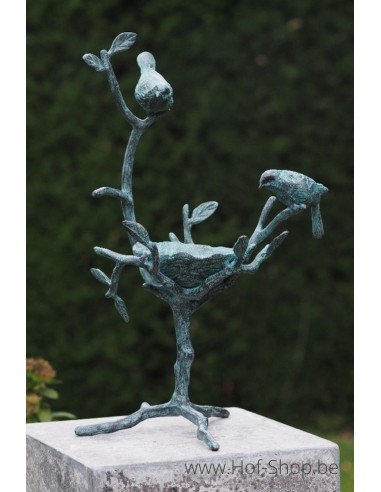 Voederschaaltje vogels - bronzen beeld (GA1814BR-V)