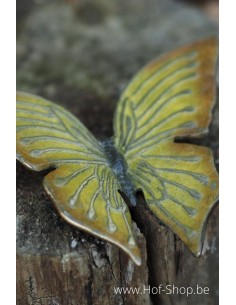 Papillon jaune patine chaude - statue en bronze (HW1824BRW-HP)