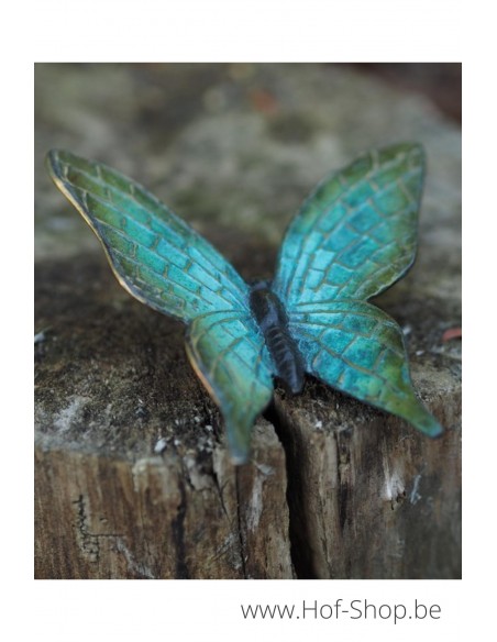 Papillon vert patine chaude - statue en bronze (HW1825BRW-HP)