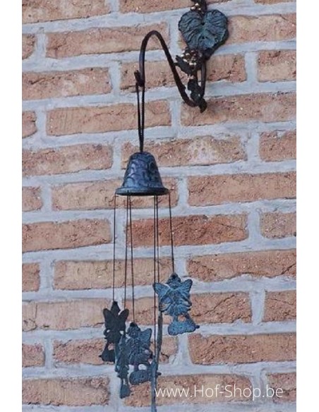Bronzen windgong met elfjes - bronzen beeld (WC0098BR-V)
