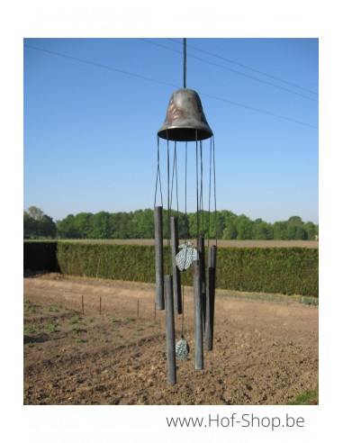 Carillons éoliens grande cloche avec ananas - statue en bronze (WC0099BR-V)