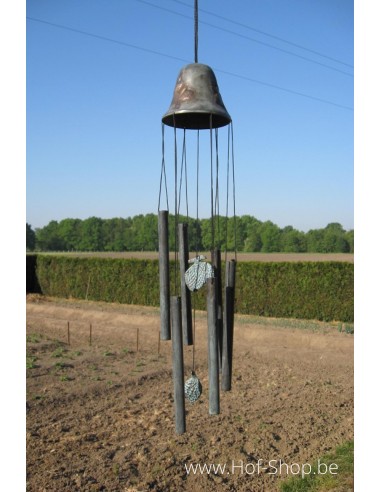 Carillons éoliens grande cloche avec ananas - statue en bronze (WC0099BR-V)