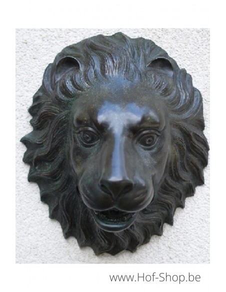 Fontaine à tête de lion - statue en bronze (B1087)