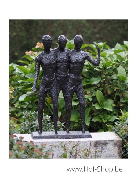 3 hommes modernes - statue en bronze (B1189)