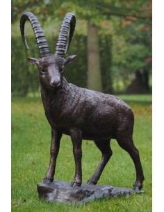 Staande steenbok - bronzen beeld (B1276)