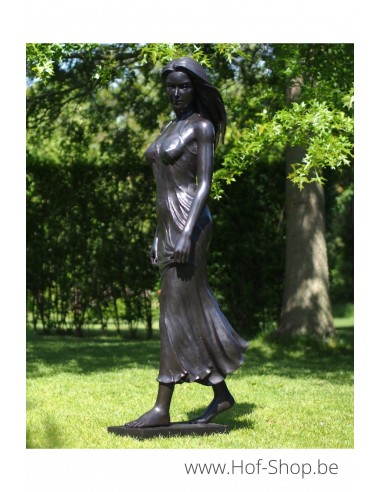 Grande femme Emily - statue en bronze (AN1189BR-BI-L)