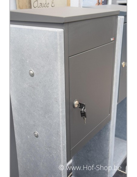 Torino Parcel Anthracite - boîte à colis VASP en pierre blue