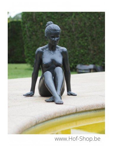 Femme nue - statue en bronze (B1386)