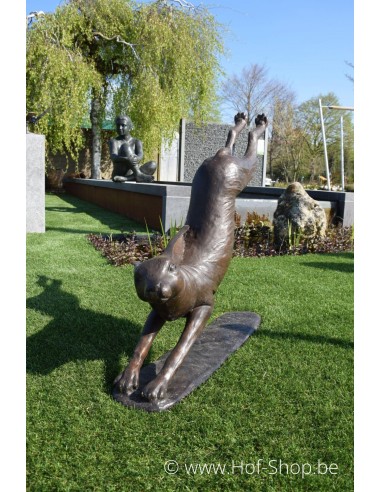 Lièvre courant - statue en bronze (B94570)