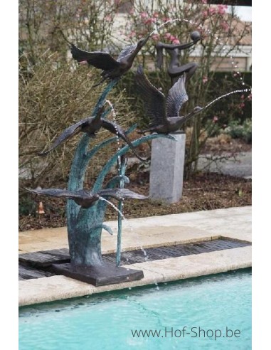 4 Eenden fontein - bronzen beeld (B52465)
