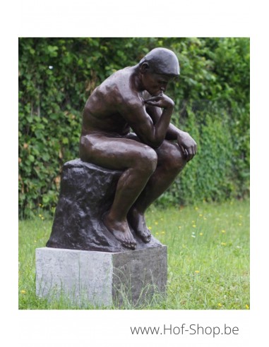 Le grand penseur de Rodin - statue en bronze (B55675)