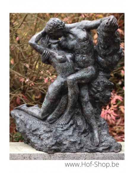 De kus van Rodin - bronzen beeld (B55909)