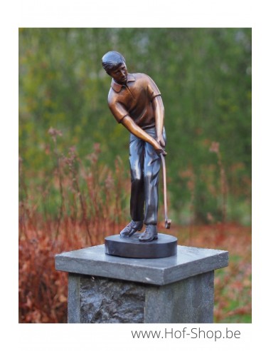 Golfeur - sculpture en bronze (B57698)