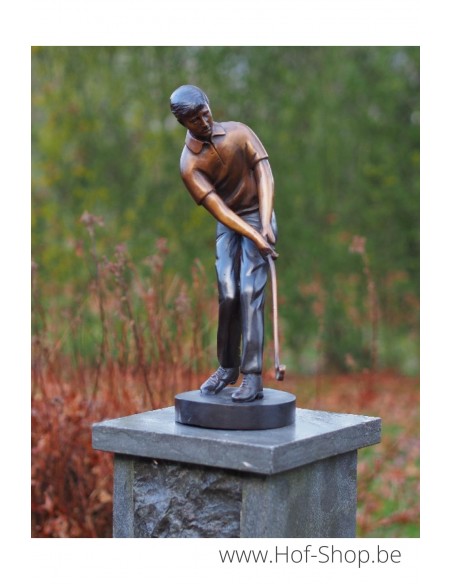 Golfspeler - bronzen beeld (B57698)