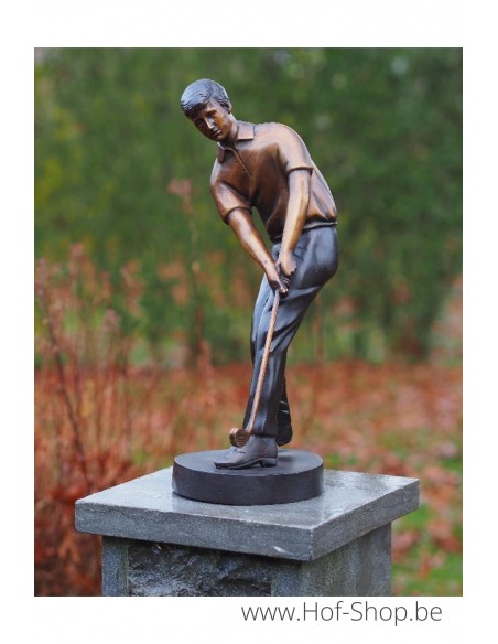 Golfspeler - bronzen beeld (B57698)