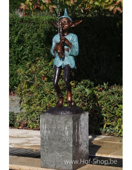 Pixie avec un saxophone - statue en bronze (B58808)