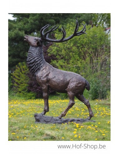 Grand cerf - statue en bronze (B67010)