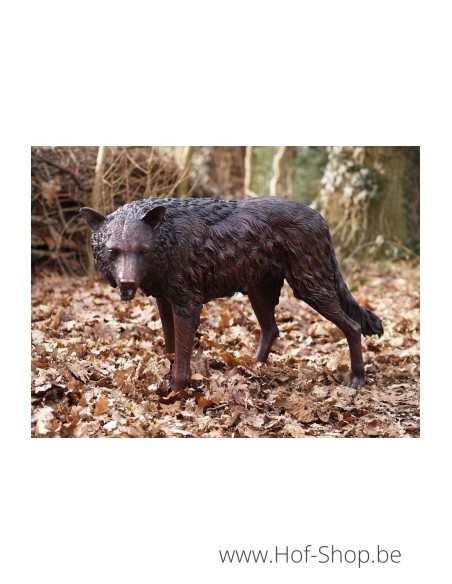 Wolf - bronzen beeld (B75034)