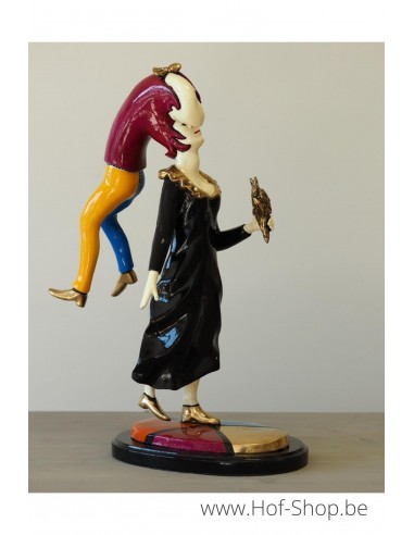 Couple moderne coloré - statue en bronze (B91210)