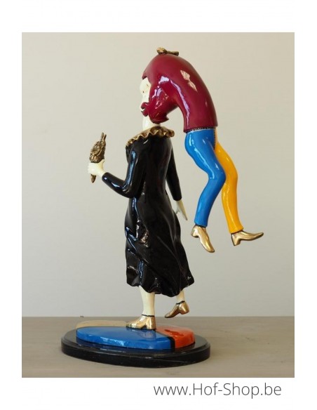 Couple moderne coloré - statue en bronze (B91210)
