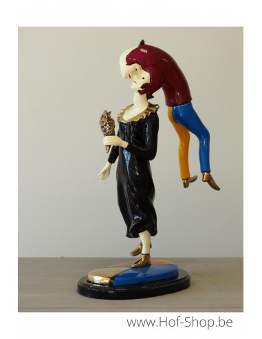 Couple moderne coloré - statue en bronze (B91210)