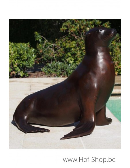 Lion de mer - statue en bronze (B94566)