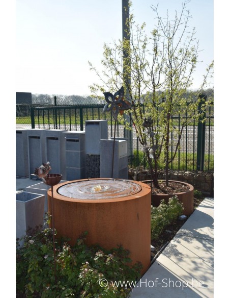Table d'eau rond 100 x 75 - Adezz Table d'eau en acier corten