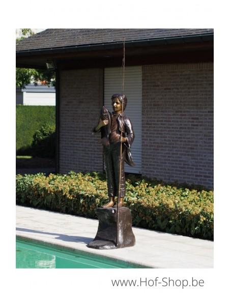 Visser - bronzen beeld (PB61057)