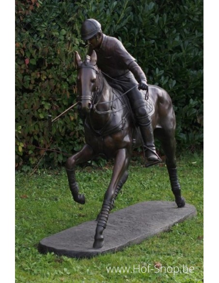 Joueur de polo - sculpture en bronze (PB61137)