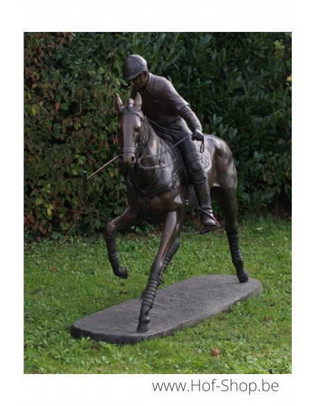 Joueur de polo - sculpture en bronze (PB61137)