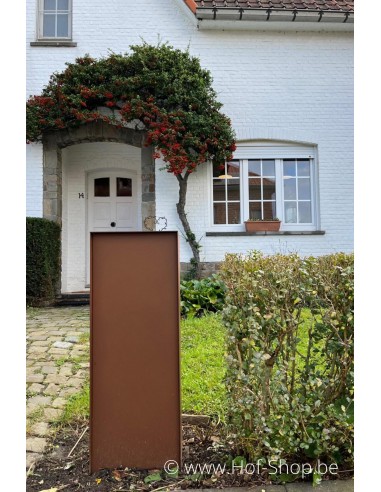 Dropbox Small Cortenstaal Look - eSafe pakketbus aluminium
