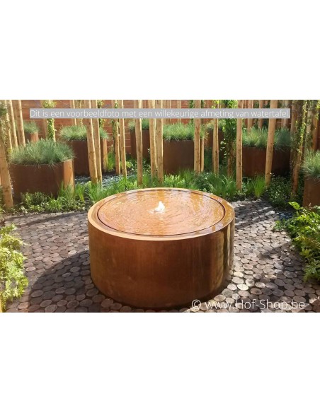 Table d'eau rond 120 x 40 - Adezz Table d'eau en acier corten
