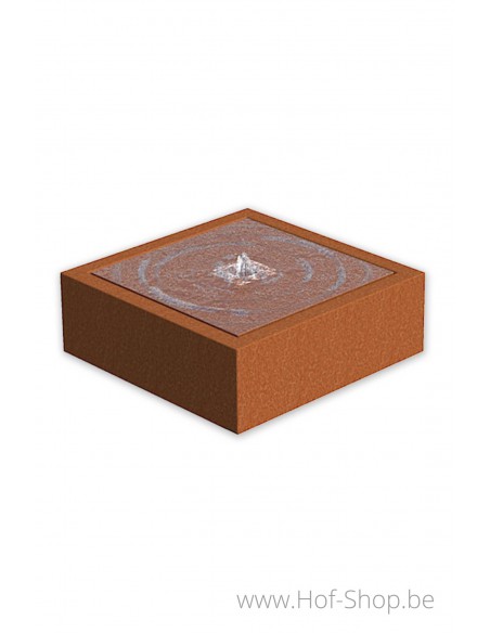 Table d'eau 80 x 80 x 40 - Adezz Table d'eau en acier corten