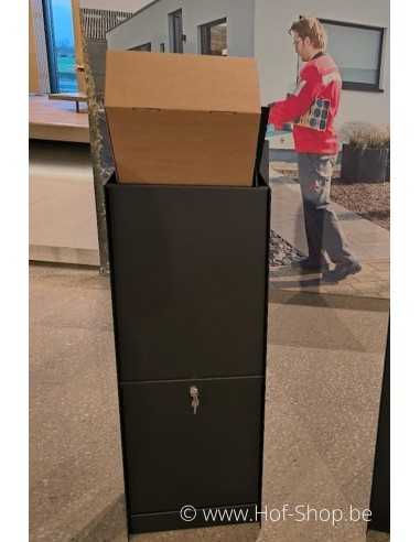 Dropbox Small RAL 9005 Front Door - ONZO boîte à colis aluminium
