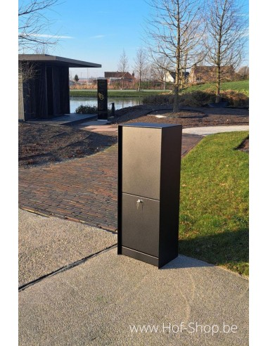 Dropbox Small RAL 9005 Front Door - eSafe pakketbus aluminium