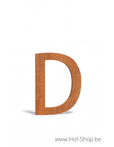 Lettre D en acier Corten (9 cm de haut) - Numéro de maison Adezz