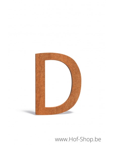 Lettre D en acier Corten (9 cm de haut) - Numéro de maison Adezz
