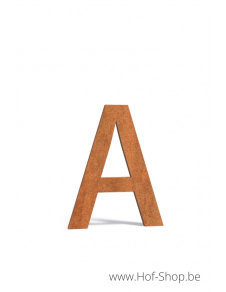 Lettre A en acier Corten (9 cm de haut) - Numéro de maison Adezz