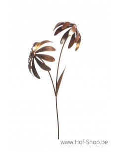 Piquet de jardin Fleur - figurine en métal Ecorouille (MD14090)