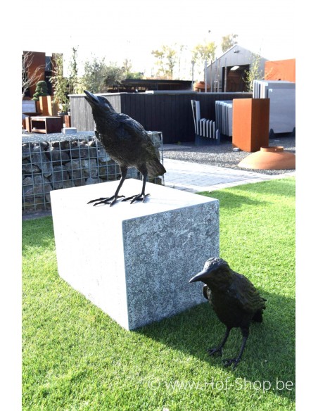 Femme corbeau - statue en bronze (B50420)