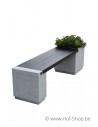 Banc de jardin 160 x 40 x 42 avec 1 bac à fleurs - banc de jardin YAST en pierre bleue