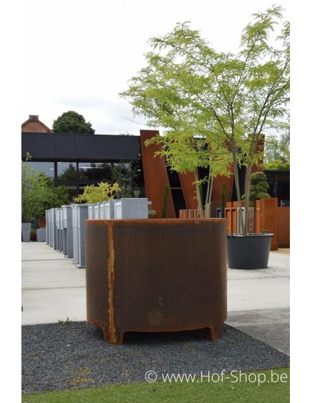 Circum met poten 100 x 80 cm - Adezz Plantenbak in cortenstaal