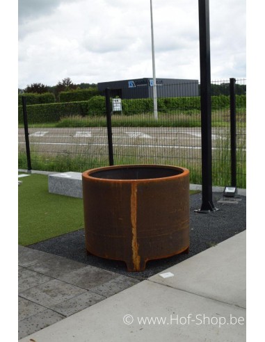 Circum avec pieds 100 x 80 cm - Jardinière Adezz en acier Corten