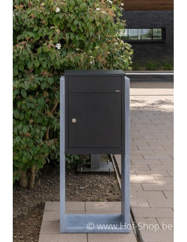 Numéro 7 - aluminium noir de 8 cm de haut (numéro de maison 'fuji' KatoDesign)