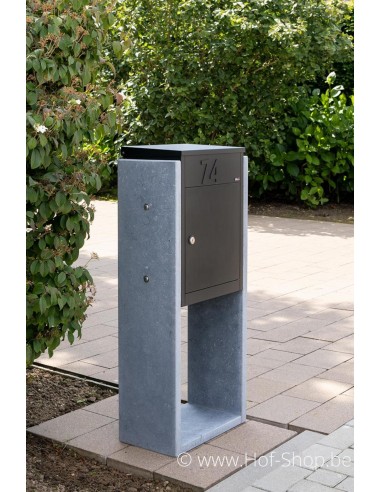 Numéro 7 - aluminium noir de 8 cm de haut (numéro de maison 'fuji' KatoDesign)