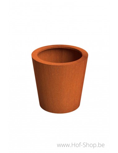 Conic 80 x 80 cm -  Jardinière Adezz en acier Corten